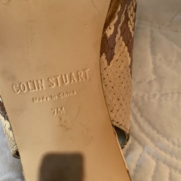 *FINAL PRICE DROP* COLIN STUART Ladies Snake Skin Heels w/Small Platform, Size 7 - Picture 8 of 11